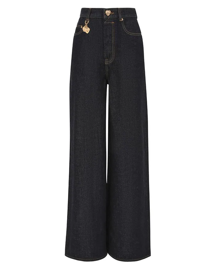 Women Clothing Zimmermann Crush Straight Jean Night Sky