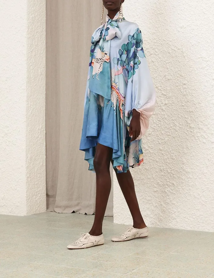 Women Clothing Zimmermann Eden Billow Mini Dress Madame Jade