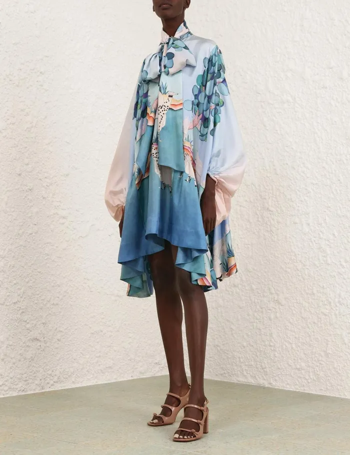 Women Clothing Zimmermann Eden Billow Mini Dress Madame Jade