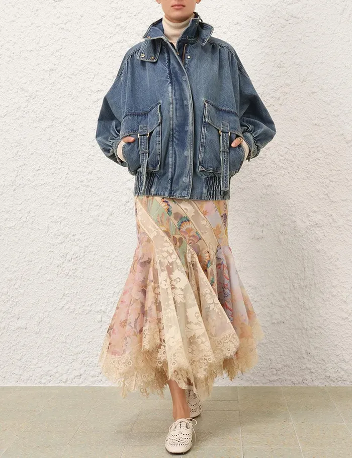 Women Clothing Zimmermann Eden Spliced Maxi Skirt Spliced Eden