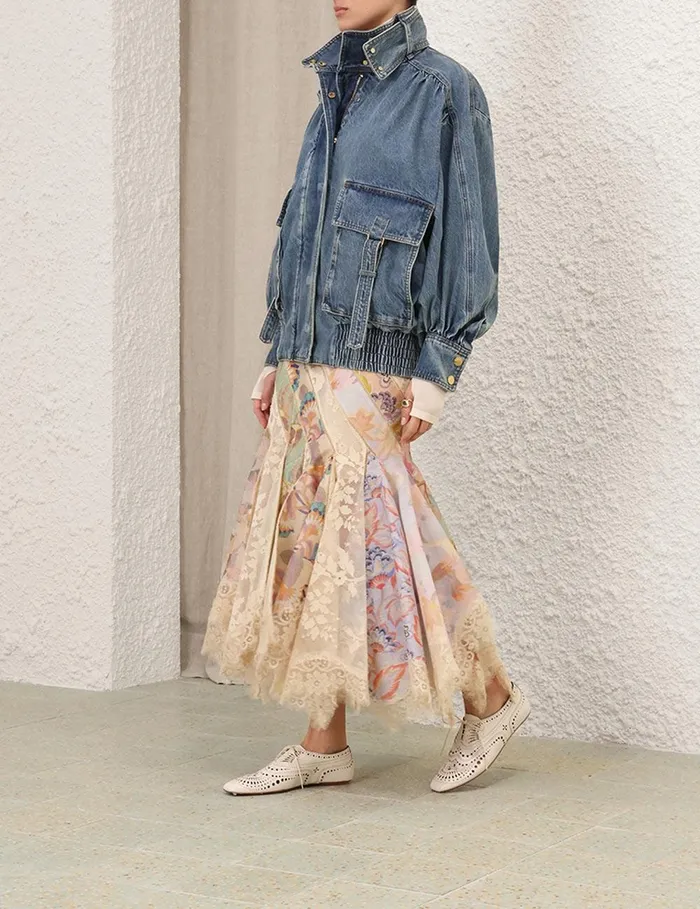 Women Clothing Zimmermann Eden Spliced Maxi Skirt Spliced Eden