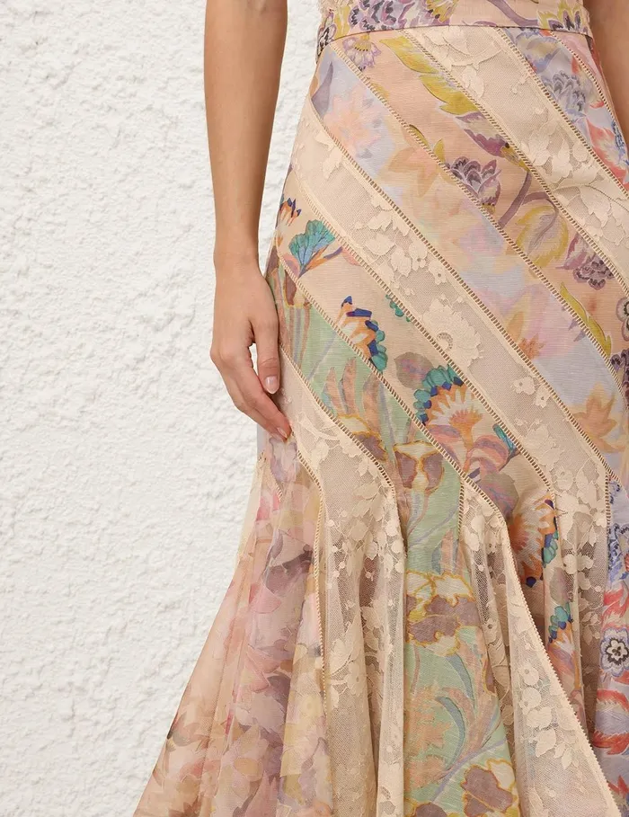 Women Clothing Zimmermann Eden Spliced Maxi Skirt Spliced Eden