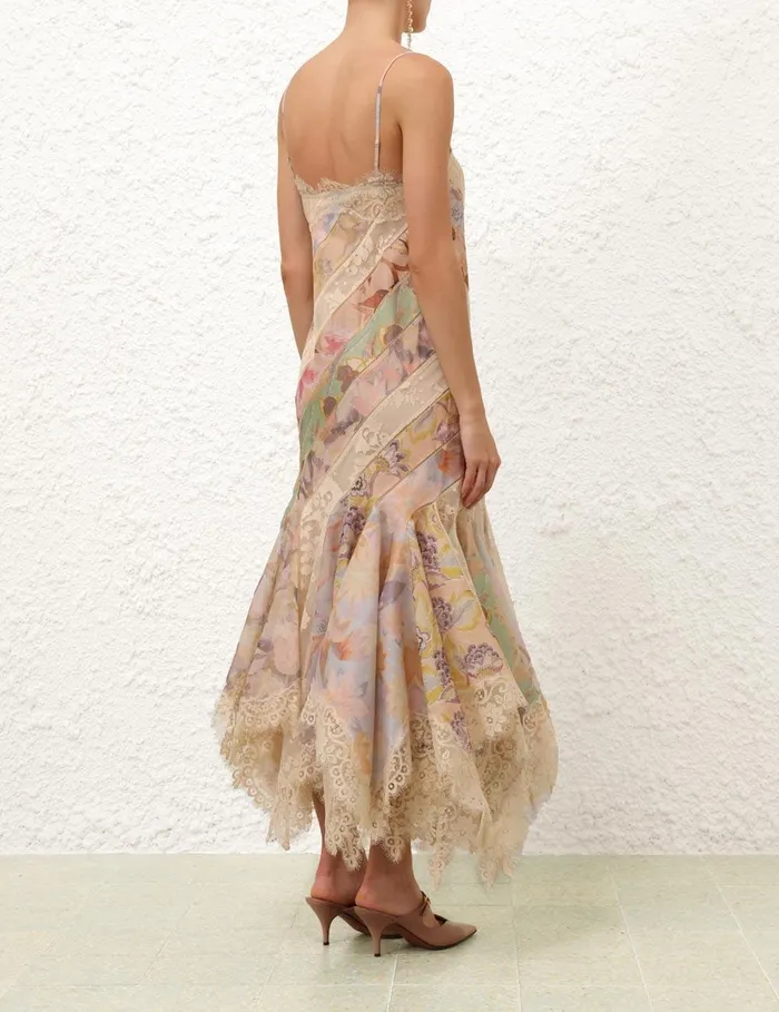 Women Clothing Zimmermann Eden Spliced Slip Dress Spliced Eden