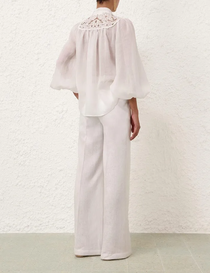Women Clothing Zimmermann Golden Tuck Pant Ivory