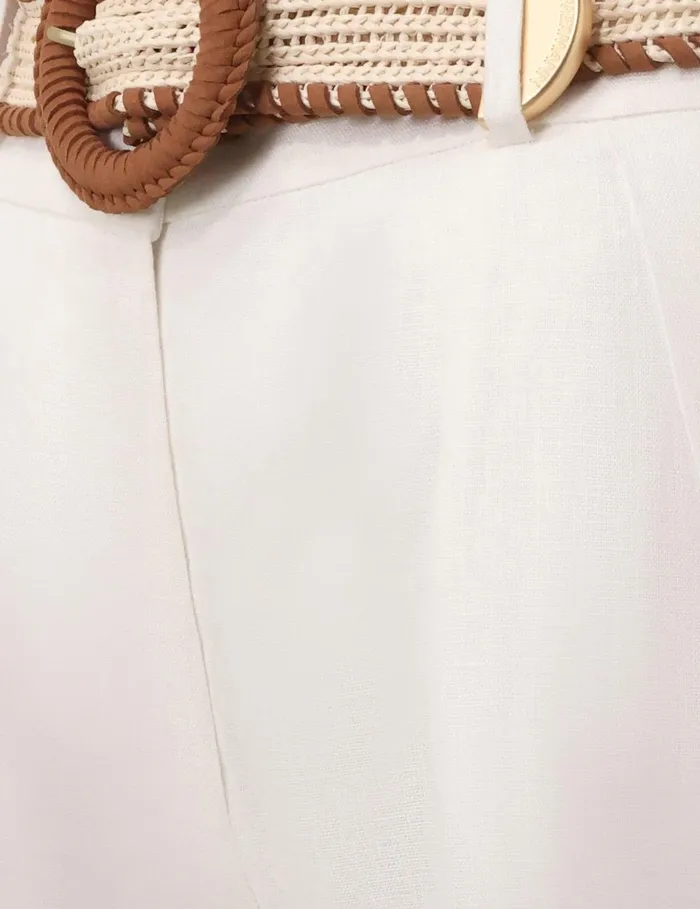 Women Clothing Zimmermann Golden Tuck Pant Ivory