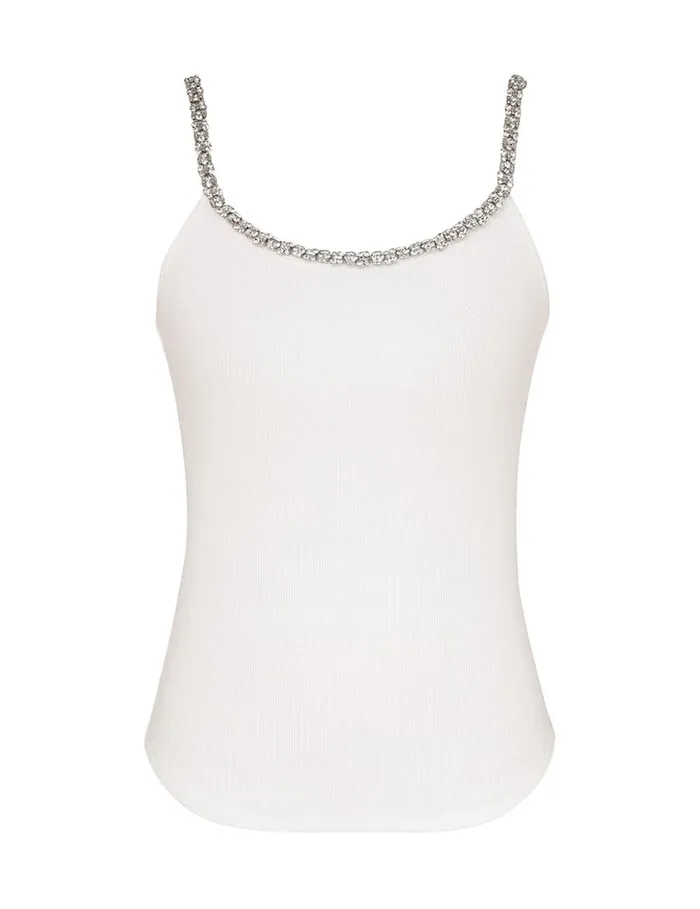 Women Clothing Zimmermann Illustration Embellished Tank Ivory