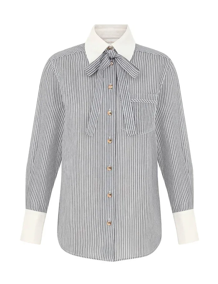Women Clothing Zimmermann Illustration Style Shirt Stripe