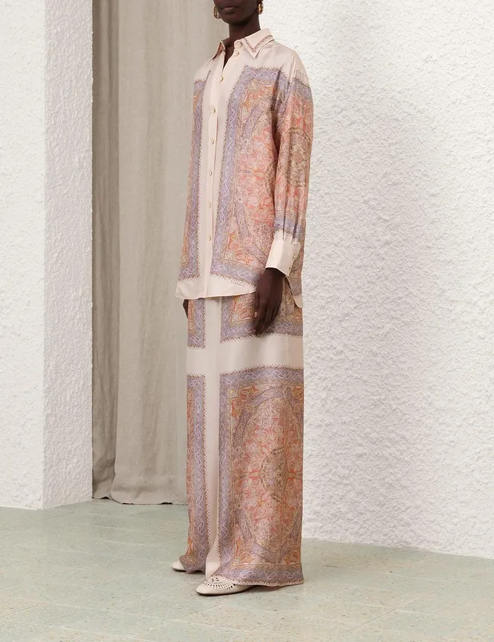 Women Clothing Zimmermann Illustration Track Pant Paisley Haze