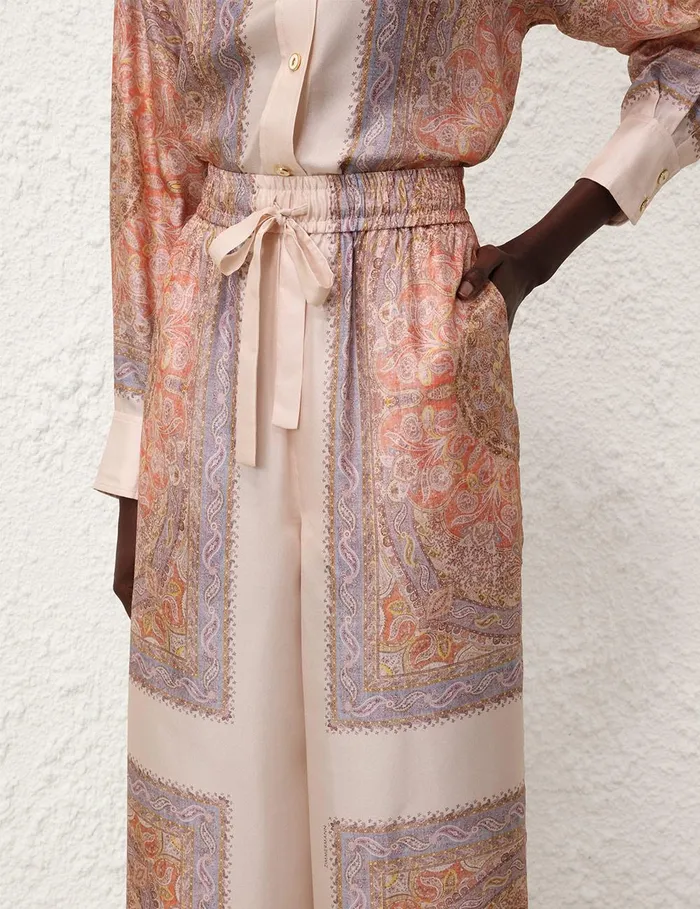 Women Clothing Zimmermann Illustration Track Pant Paisley Haze