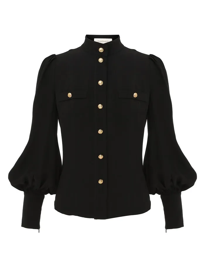 Women Clothing Zimmermann Utility Blouse Black