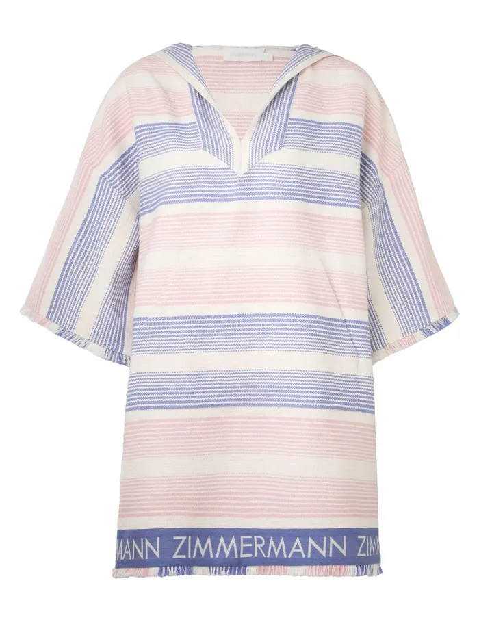 Women Clothing Zimmermann Waverly Kaftan Mini Dress Redblue