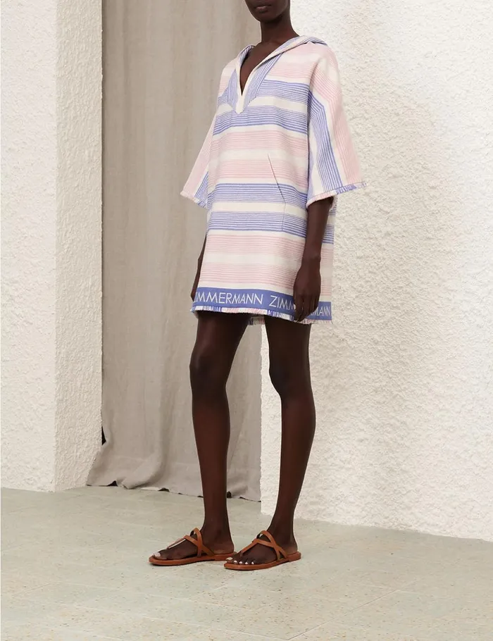 Women Clothing Zimmermann Waverly Kaftan Mini Dress Redblue