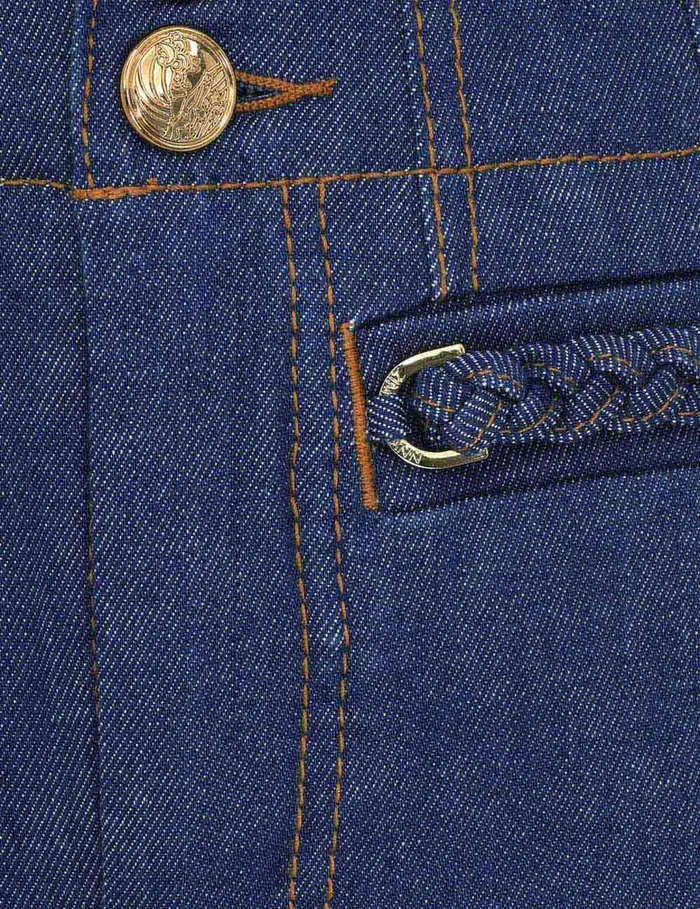 Women Clothing Zimmermann Wylie Cropped Jean Railway Blue