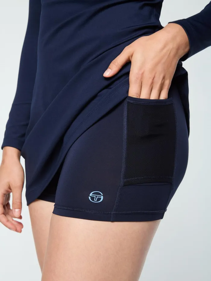 Women Court Styles Sergio Tacchini Istrana Dress And Short Maritime Blue