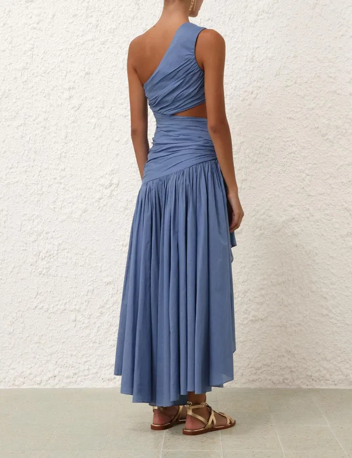 Women Dresses and Coverups Zimmermann Golden Asymmetric Dress Blue