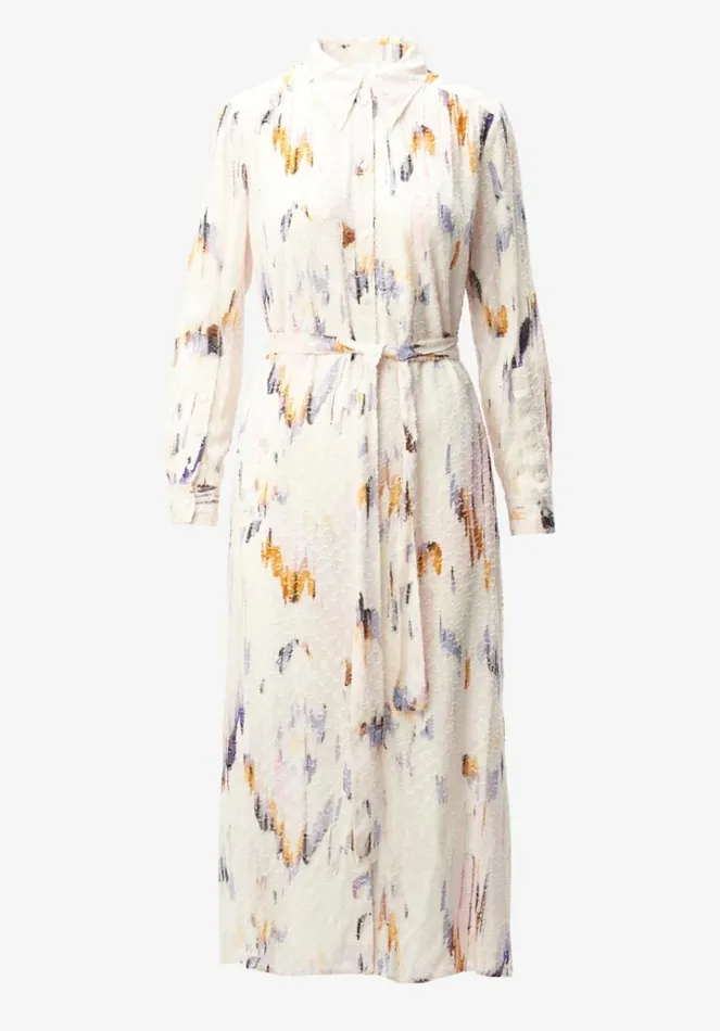Women Dresses Lala Berlin Dress Derya Viscose Floral Fountain Pink Women Dresses Lala Berlin Dress Derya Viscose Floral Fountain Pink
