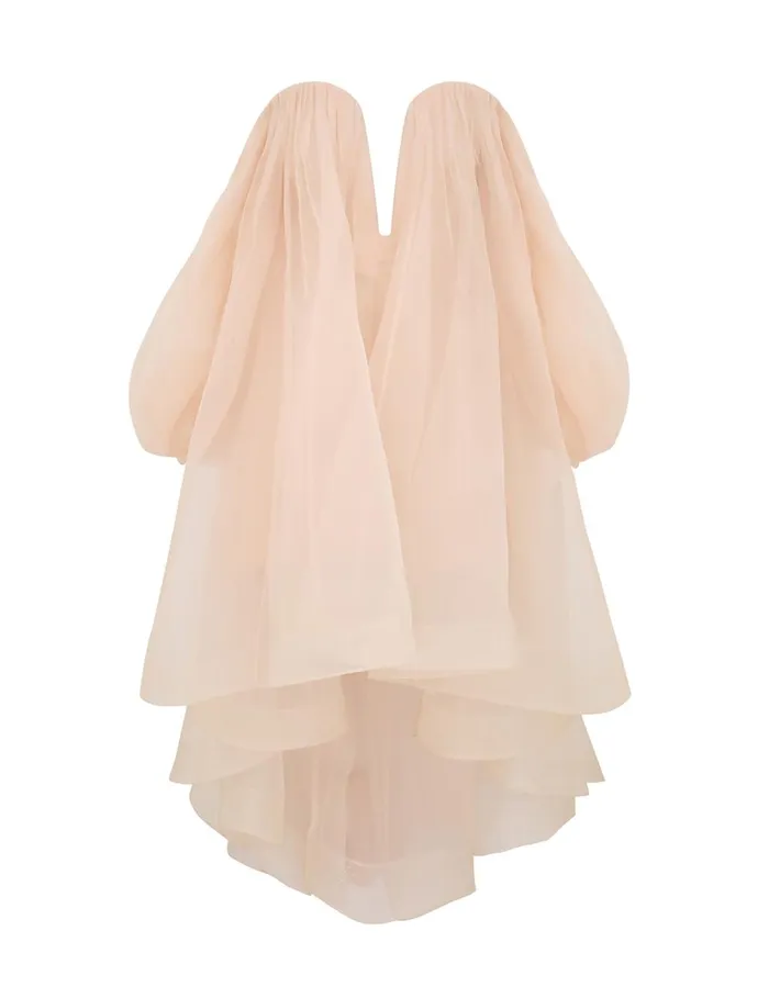 Women Dresses Zimmermann Crush Strapless Mini Dress Peach
