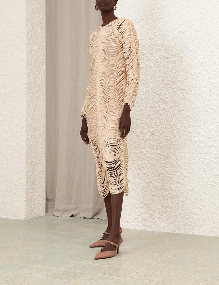 Women Dresses Zimmermann Pavilion Rouleau Midi Dress Cream