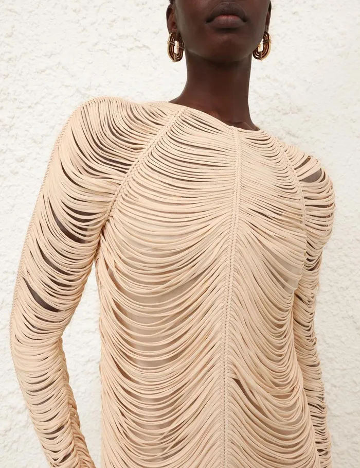 Women Dresses Zimmermann Pavilion Rouleau Midi Dress Cream