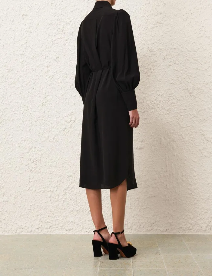 Women Dresses Zimmermann Shirt Midi Dress Black