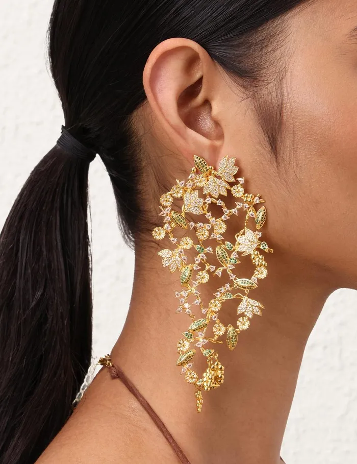 Women Earrings Zimmermann Bloom Drop Earring Goldgreen