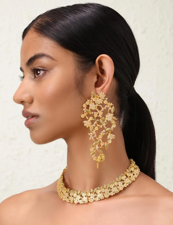 Women Earrings Zimmermann Bloom Drop Earring Goldgreen