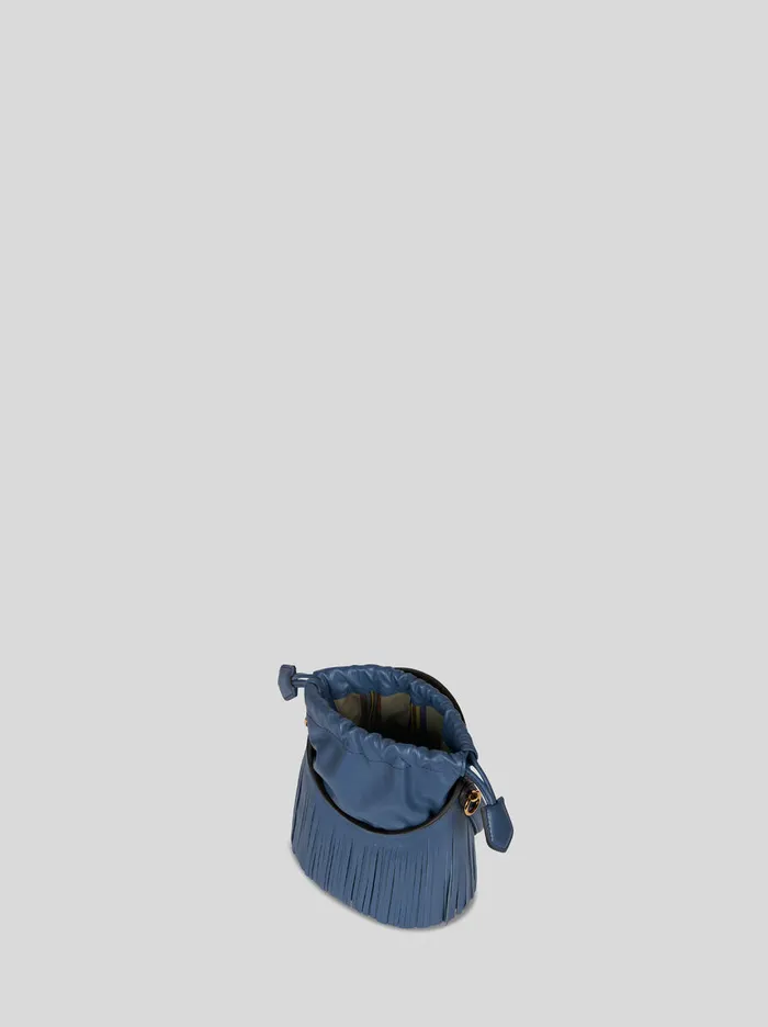 Women Etro Bucket Bags Small Saturno Bag With Fringing Light Blue Women Etro Bucket Bags Small Saturno Bag With Fringing Light Blue