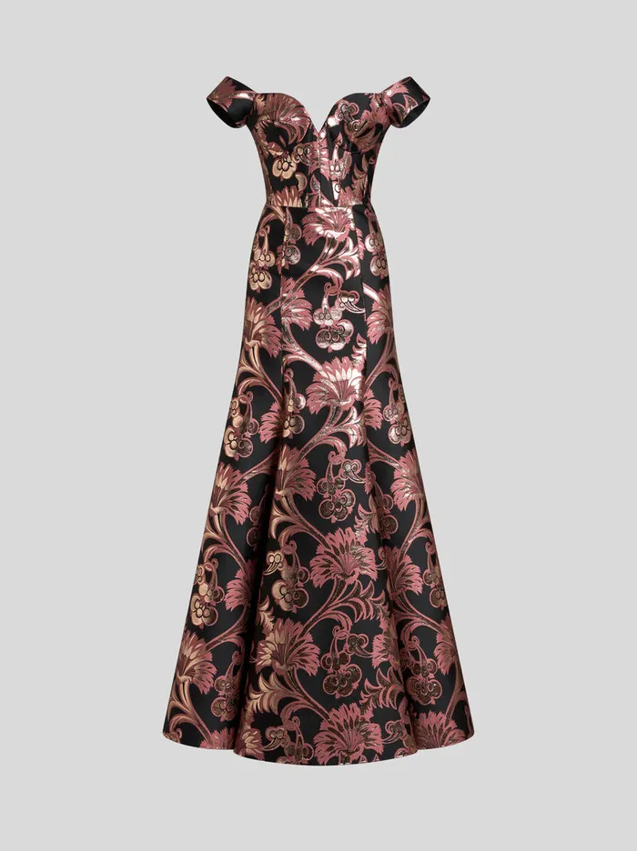 Women Etro Dresses Long Jacquard Dress Pink