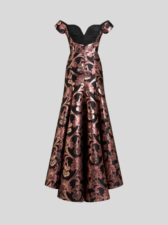 Women Etro Dresses Long Jacquard Dress Pink Women Etro Dresses Long Jacquard Dress Pink