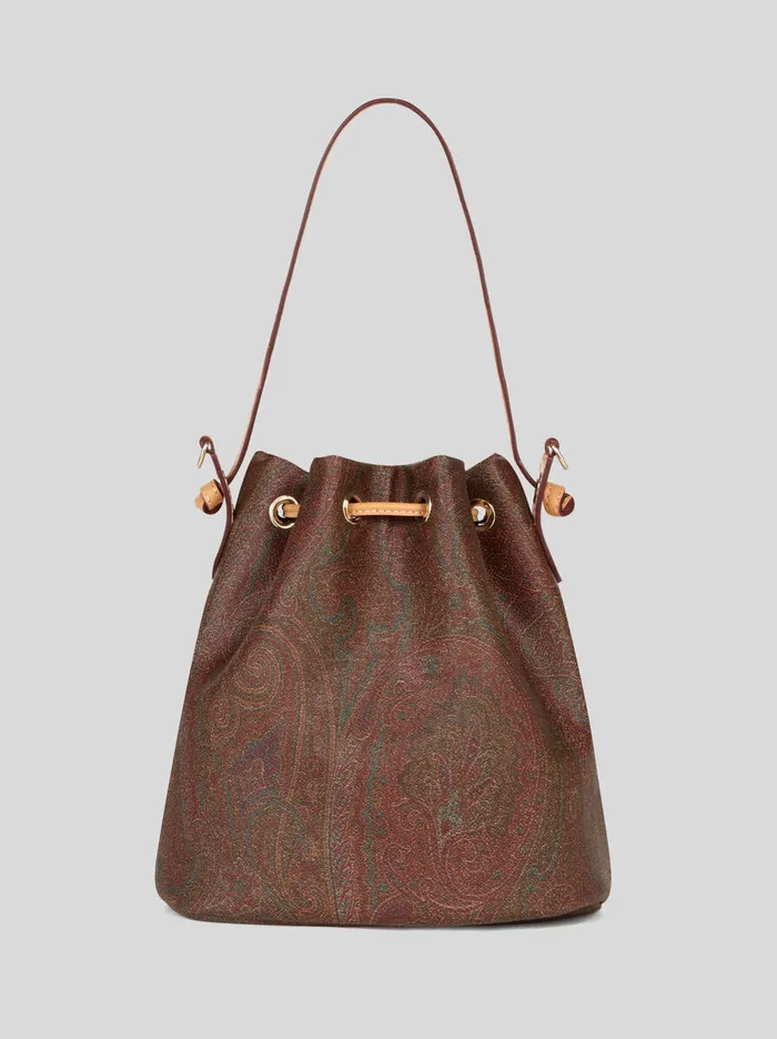 Women Etro Etro Arnica Paisley Bucket Bag Burgundy Women Etro Etro Arnica Paisley Bucket Bag Burgundy
