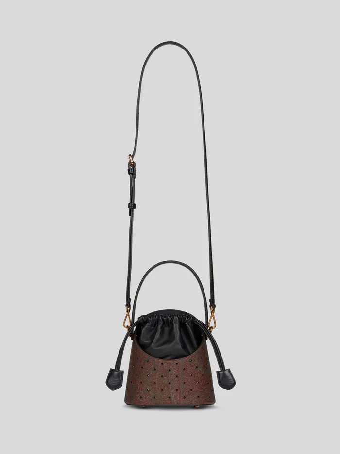 Women Etro Etro Saturno Small Paisley Saturno Bag Black