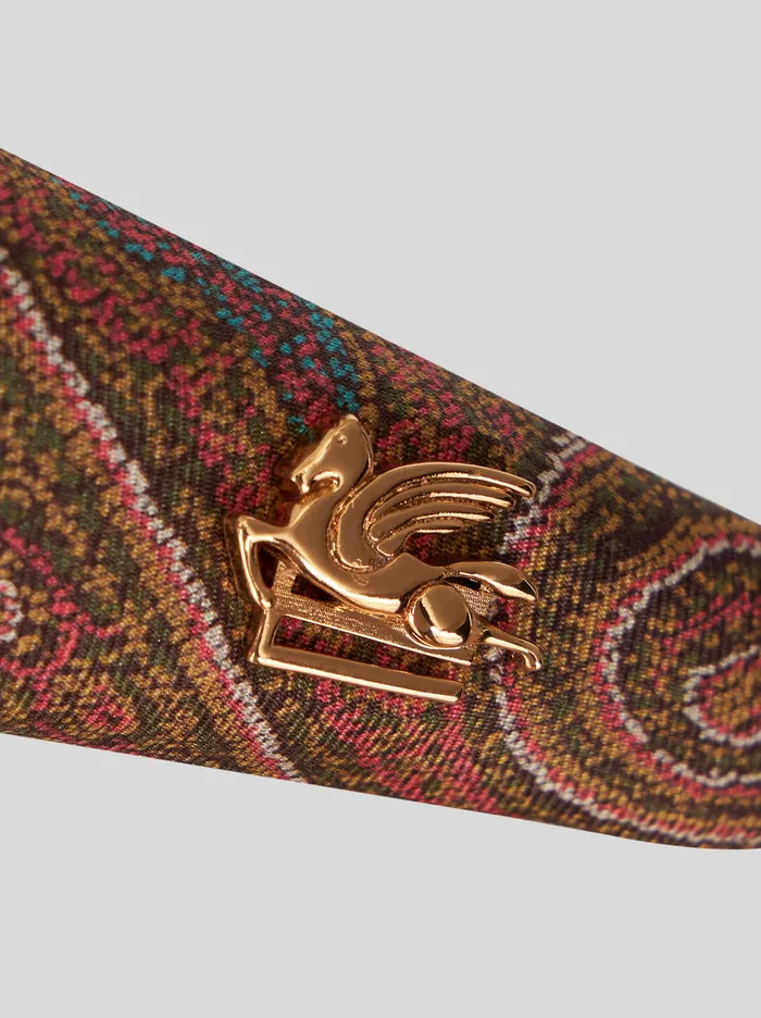 Women Etro Hair Accessories Paisley Hair Band With Pegaso Multicolour Women Etro Hair Accessories Paisley Hair Band With Pegaso Multicolour