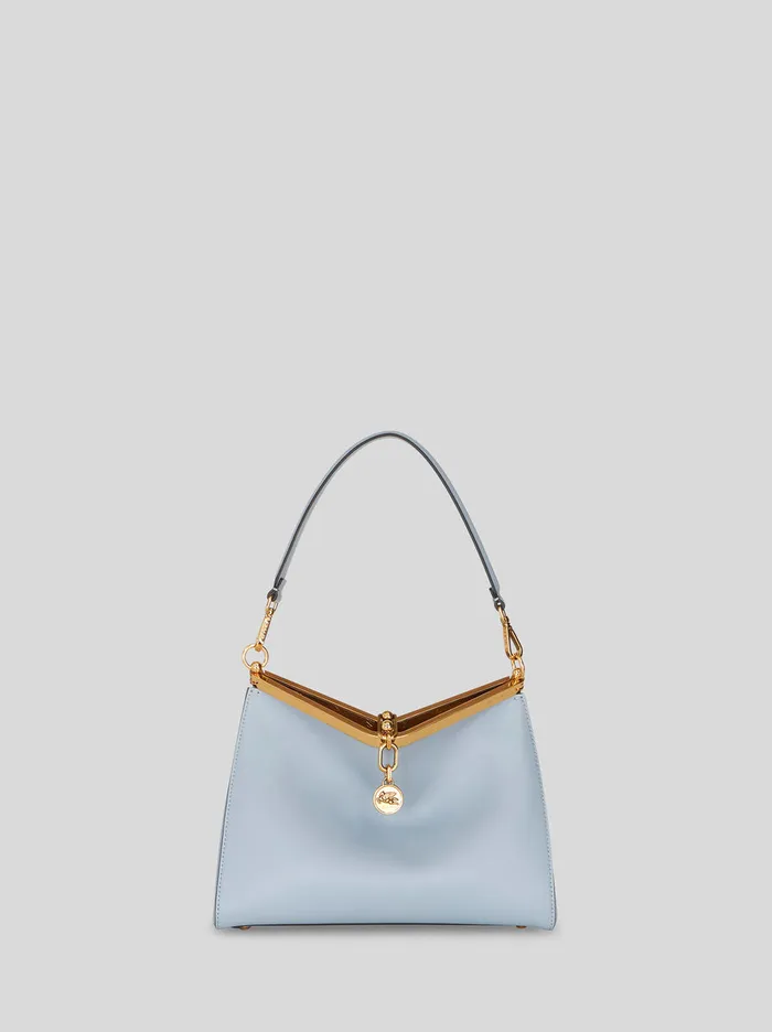 Women Etro Handbags Medium Vela Bag Light Blue