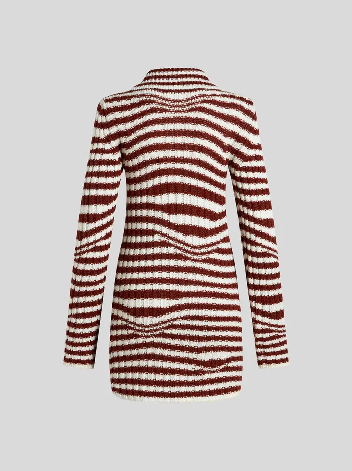 Women Etro Knitwear Striped Knit Cardigan Red Women Etro Knitwear Striped Knit Cardigan Red