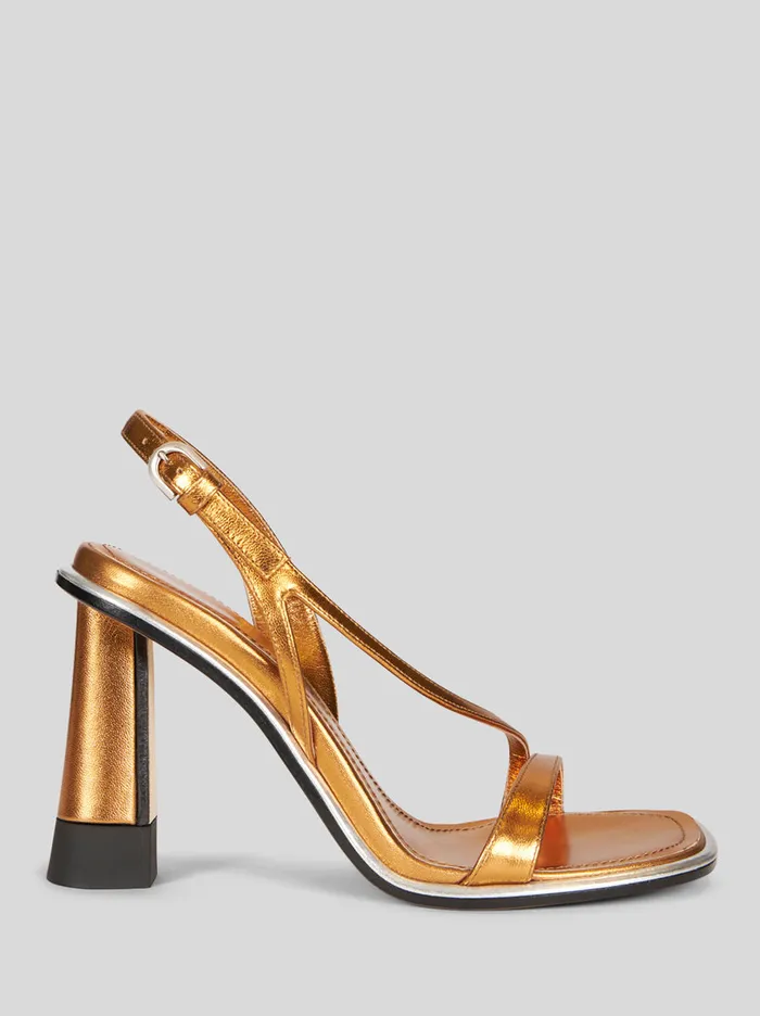 Women Etro Sandals And Clogs Leather Sandals And Straps Gold