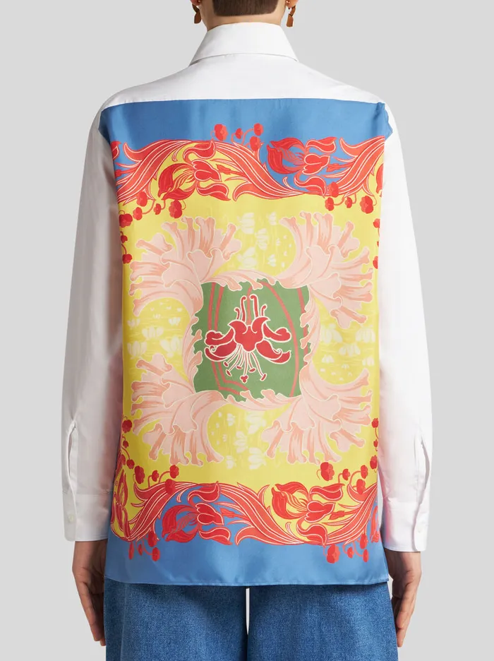Women Etro Shirts And Blouses Cotton And Silk Shirt White Women Etro Shirts And Blouses Cotton And Silk Shirt White