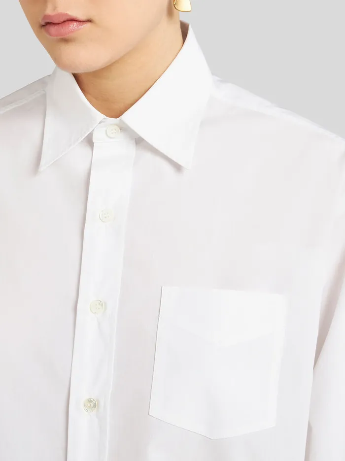 Women Etro Shirts And Blouses Cotton And Silk Shirt White Women Etro Shirts And Blouses Cotton And Silk Shirt White
