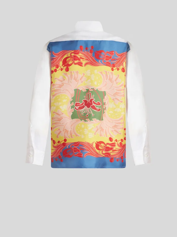 Women Etro Shirts And Blouses Cotton And Silk Shirt White Women Etro Shirts And Blouses Cotton And Silk Shirt White