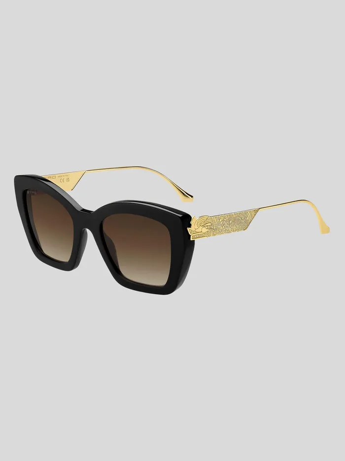 Women Etro Sunglasses Bold Pegaso Sunglasses Black