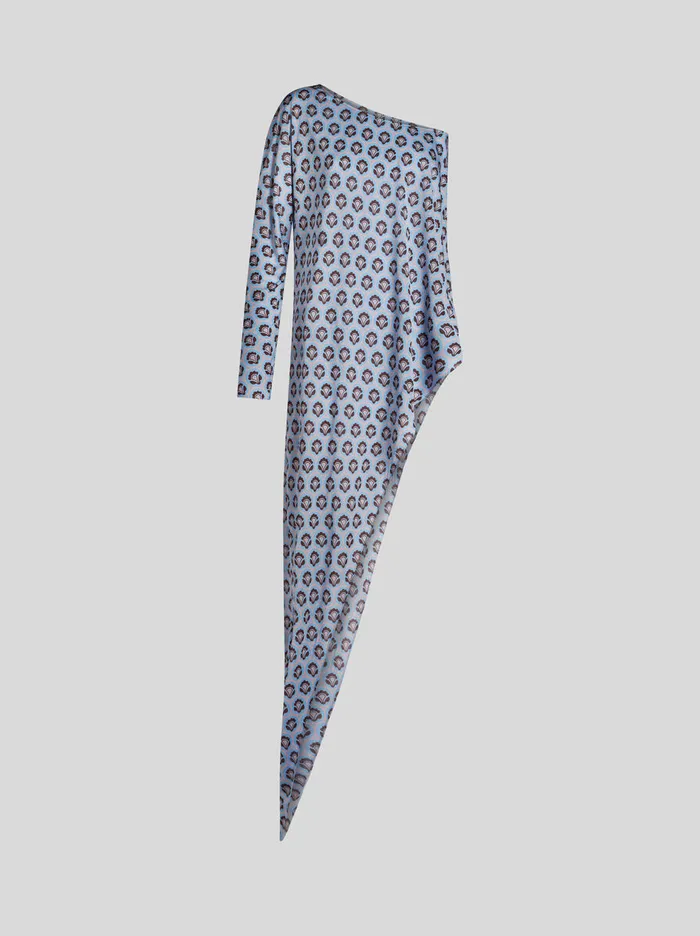 Women Etro Tops OneShoulder Top In Lightweight Jersey Light Blue