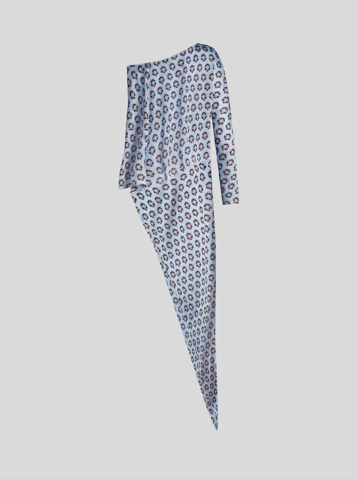 Women Etro Tops OneShoulder Top In Lightweight Jersey Light Blue Women Etro Tops OneShoulder Top In Lightweight Jersey Light Blue