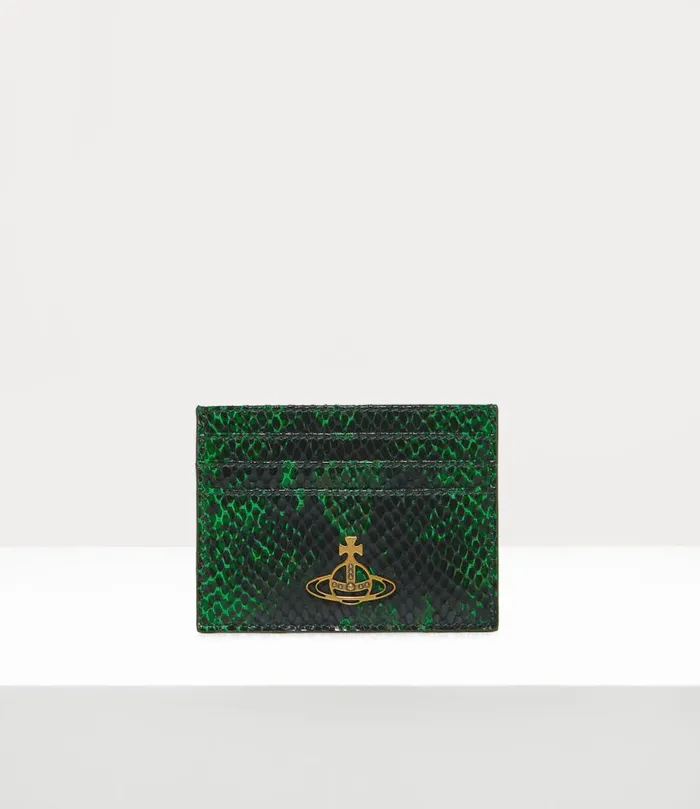 Women Flat Card Holder Green Vivienne Westwood Wallets And Purses
