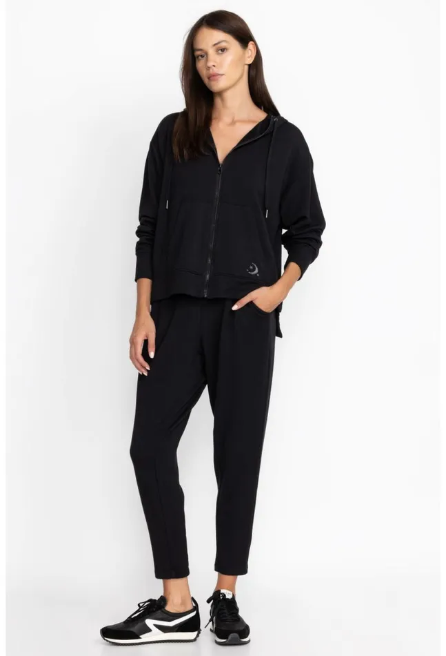 Women Fleece Pull On Pant Black Beauty Johnny Was Bottoms