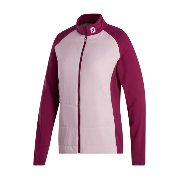 Women FootJoy Outer Layers Hybrid Jacket 8211 FJ Tour Logo Fig Pink Women FootJoy Outer Layers Hybrid Jacket 8211 FJ Tour Logo Fig Pink