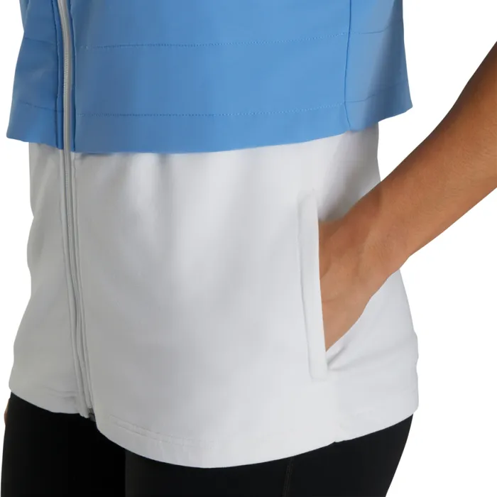Women FootJoy Outer Layers Layered Insulated Vest Light Blue White Women FootJoy Outer Layers Layered Insulated Vest Light Blue White