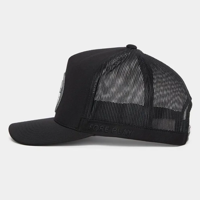Women GFORE Black Circle G039s Interlock Knit Trucker Golf Hats Women GFORE Black Circle G039s Interlock Knit Trucker Golf Hats