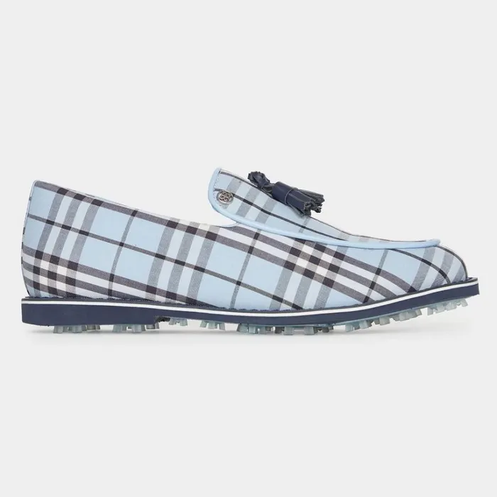 Women GFORE Blue Plaid Tassel Brogue Cruiser Gallivanter Golf Shoes