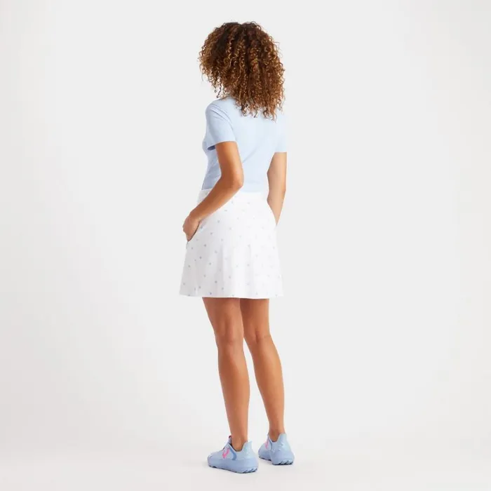 Women GFORE White Mini Stars Tech Jersey ALine Skort Golf Skirts