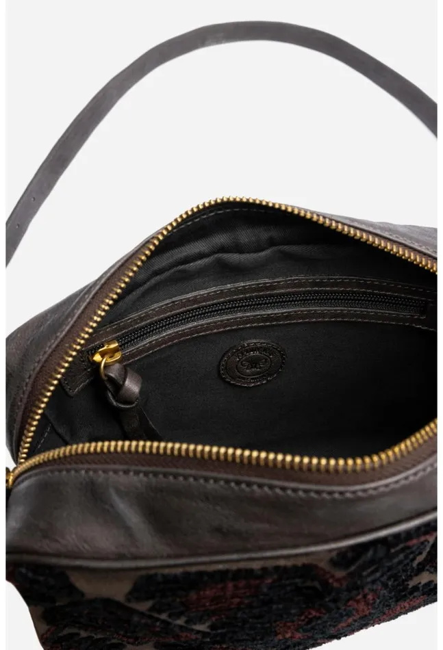 Women Gia Jaquard Crossbody Espresso Johnny Was Handbags