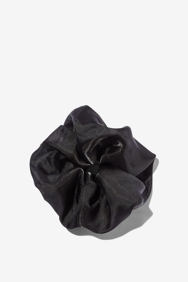 Women Hair Accessories Cotton On Stella Scrunchie Black Organza